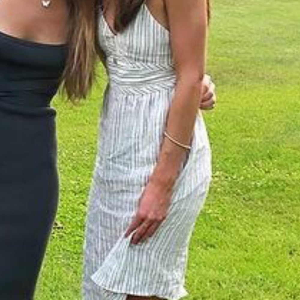 Theory linen pinstripe dress